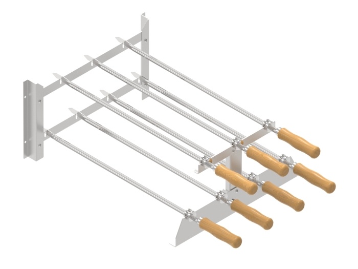 Soporte Frontal y Trasero para Espetos Fijos